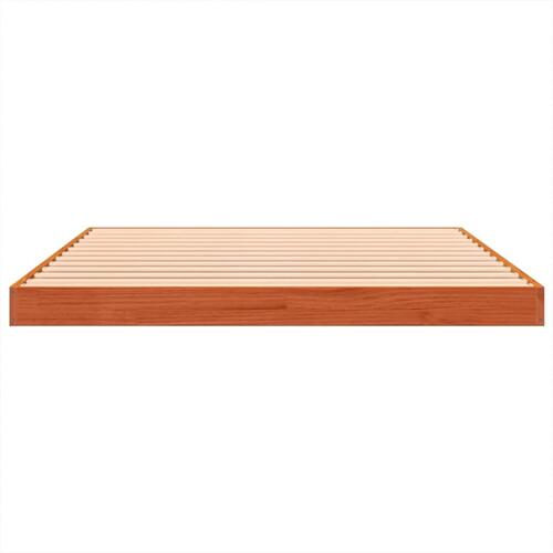 Sengeramme 120x200 cm massivt fyrretræ gyldenbrun