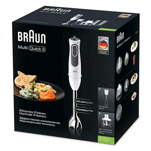 Håndblender Braun Minipimer 3 Vario MQ3135 Sauce 750W Sort Sort/Hvid Hvid 750 W