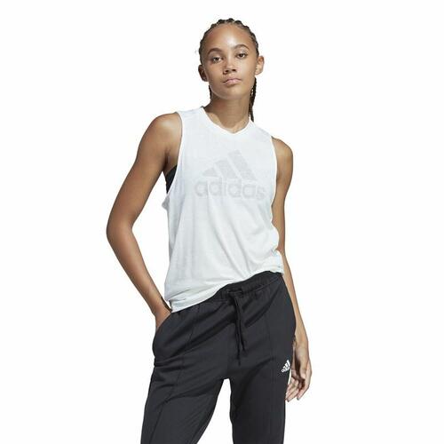 T-shirt til Damer uden Ærmer Adidas Future Icons 3.0 Hvid L