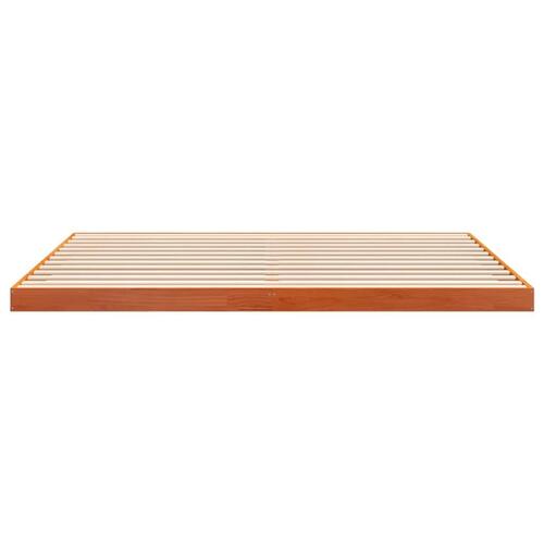 Sengeramme 180x200 cm massivt fyrretræ gyldenbrun