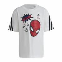 Børne Kortærmet T-shirt Adidas Spider-Man Hvid 7-8 år