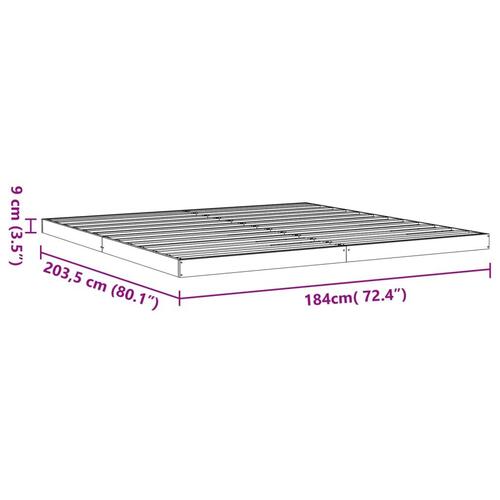 Sengeramme 180x200 cm massivt fyrretræ gyldenbrun