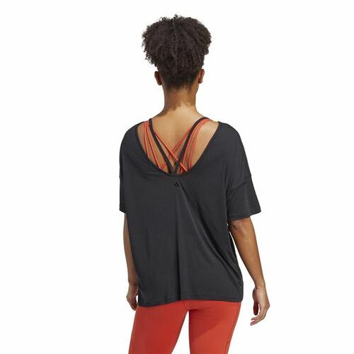 Kortærmet T-shirt til Kvinder Adidas Studio Oversized Sort XS