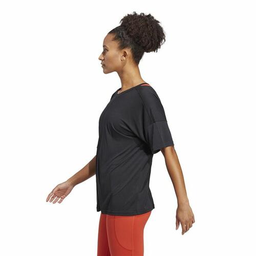 Kortærmet T-shirt til Kvinder Adidas Studio Oversized Sort XS