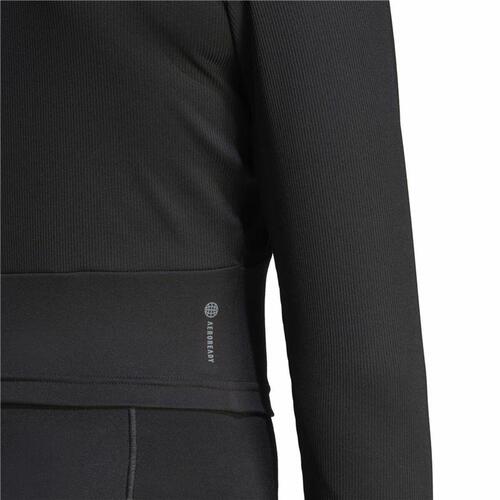 Langærmet T-shirt til Kvinder Adidas Studio Sort L