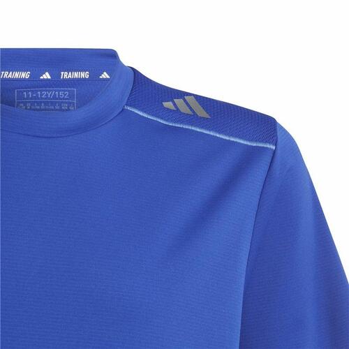 Børne Kortærmet T-shirt Adidas Aeroready Blå 9-10 år