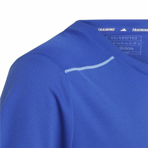 Børne Kortærmet T-shirt Adidas Aeroready Blå 9-10 år