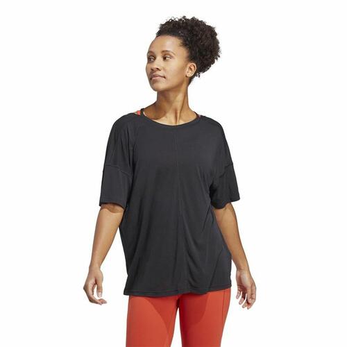 Kortærmet T-shirt til Kvinder Adidas Studio Oversized Sort M