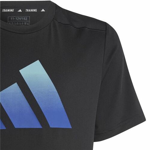 Børne Kortærmet T-shirt Adidas Icons Sort 9-10 år