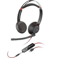 Hovedtelefoner med mikrofon Poly Blackwire 5220