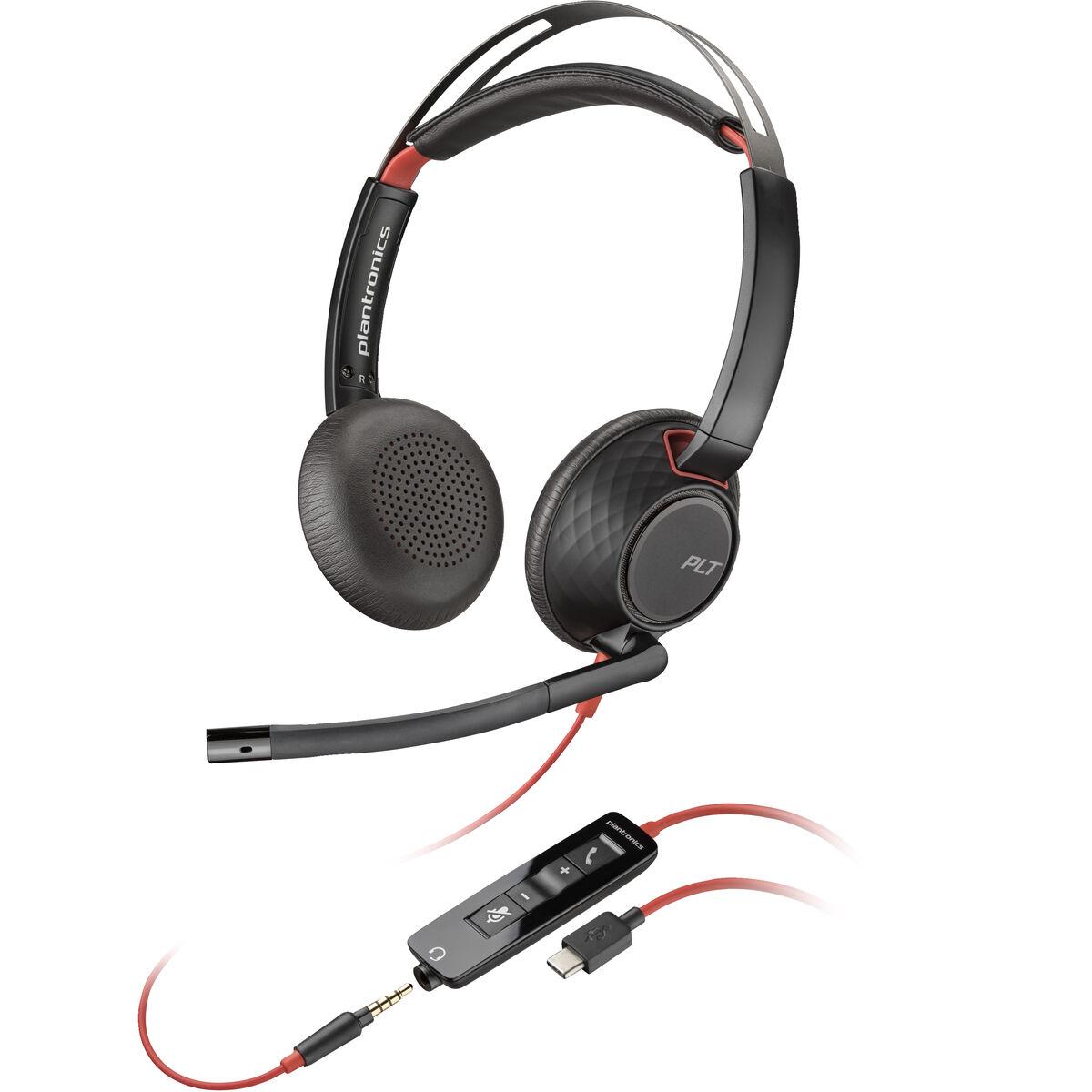 Hovedtelefoner med mikrofon Poly Blackwire 5220
