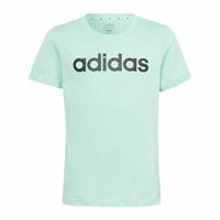 Børne Kortærmet T-shirt Adidas Linear Logo Grøn Akvamarin 9-10 år