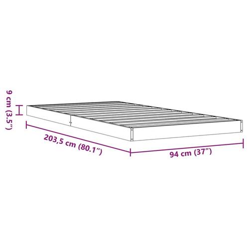 Sengeramme 90x200 cm massivt fyrretræ gyldenbrun