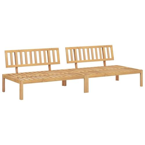 Midtermoduler 2 stk. til pallesofa massivt akacietræ