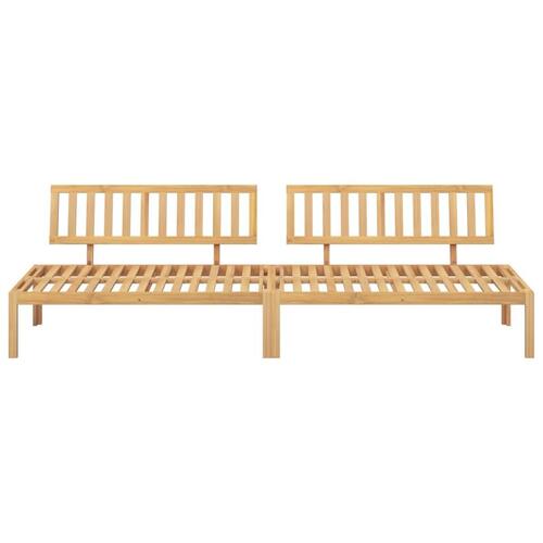 Midtermoduler 2 stk. til pallesofa massivt akacietræ
