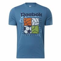 Kortærmet T-shirt til Mænd Reebok GS Rec Center Blå M