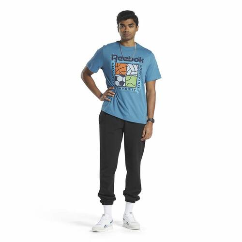 Kortærmet T-shirt til Mænd Reebok GS Rec Center Blå M