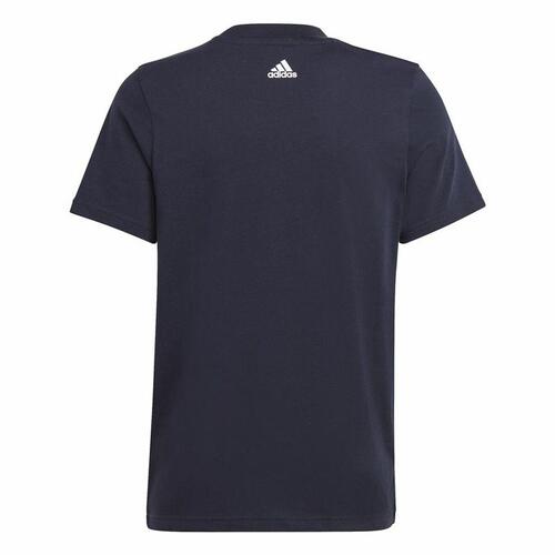 Børne Kortærmet T-shirt Adidas Essentials Mørkeblå 13-14 år