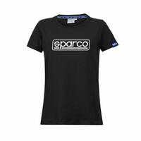 Kortærmet T-shirt til Kvinder Sparco S01325NR2M Sort (M)