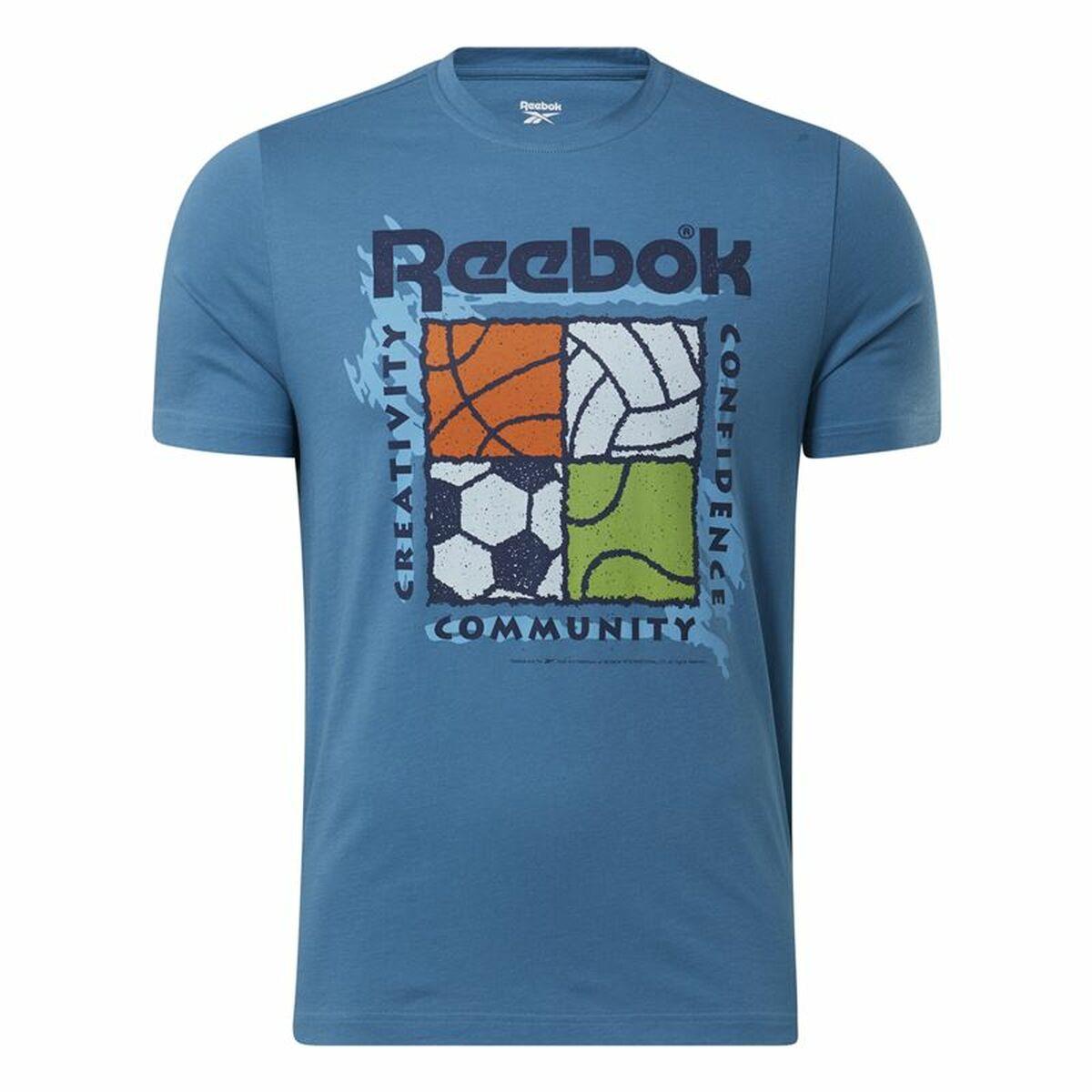 Kortærmet T-shirt til Mænd Reebok GS Rec Center Blå XL