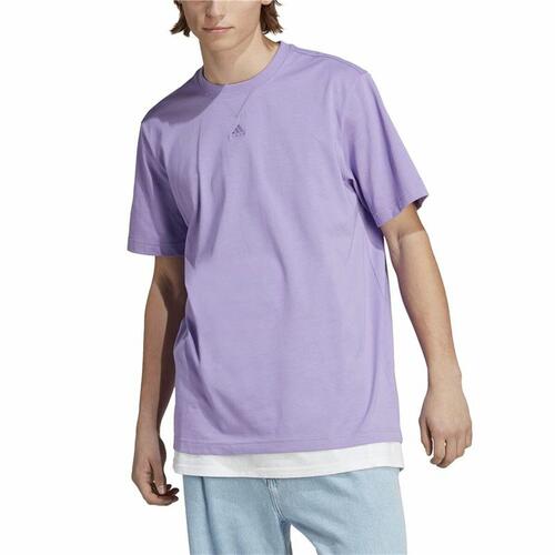 Kortærmet T-shirt til Mænd Adidas All Szn Lilla L