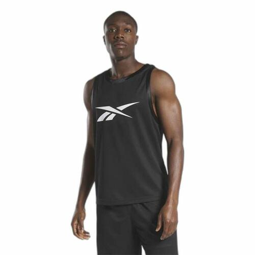 Basketballstrøje Reebok Sort M