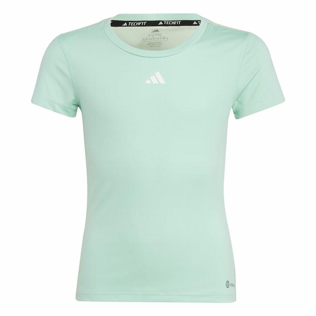 Børne Kortærmet T-shirt Adidas Techfit Aeroready Sport Icons Grøn 7-8 år