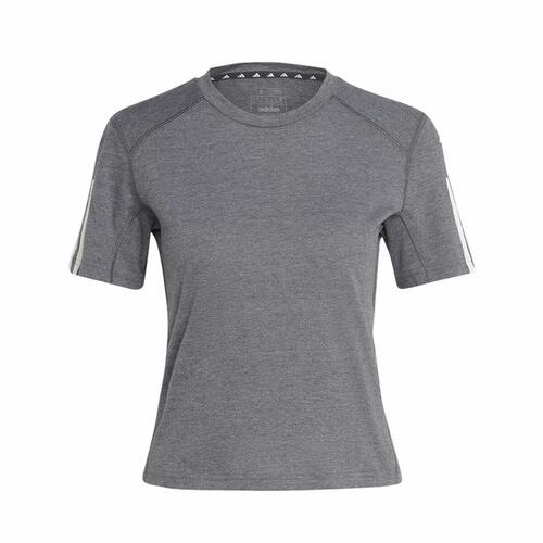 Kortærmet T-shirt til Kvinder Adidas 3 stripes Essentials Lysegrå S
