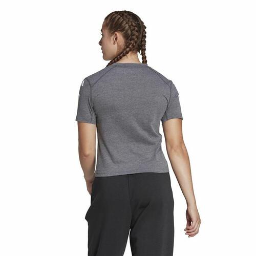 Kortærmet T-shirt til Kvinder Adidas 3 stripes Essentials Lysegrå S
