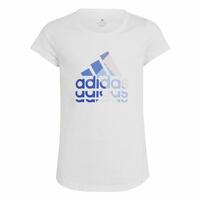 Børne Kortærmet T-shirt Adidas Graphic Hvid 11-12 år