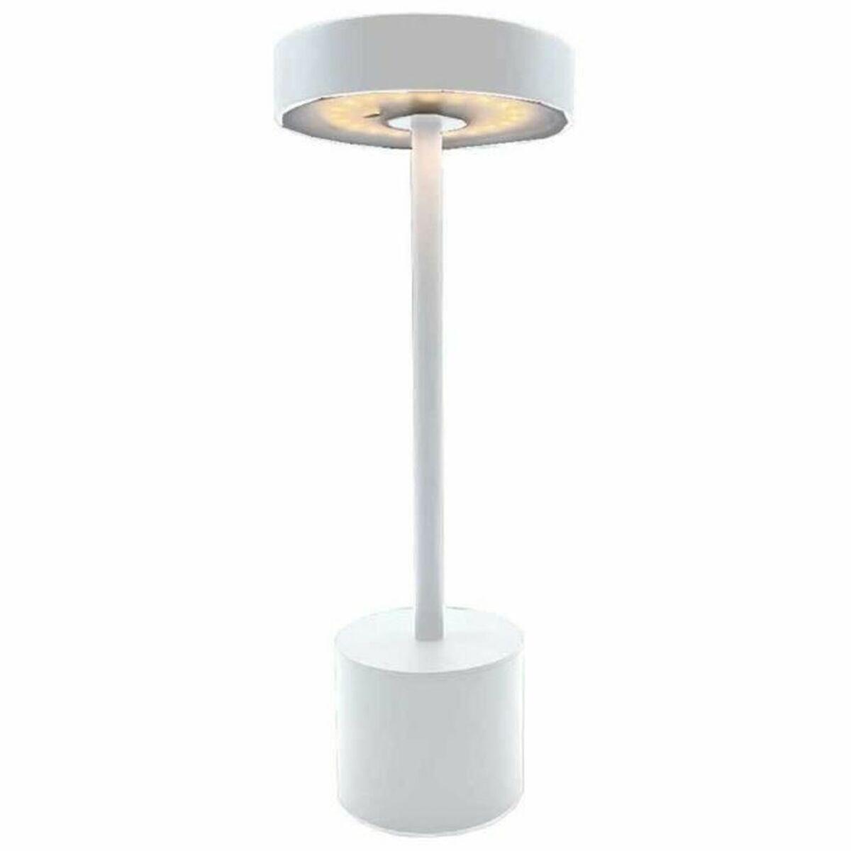 Lumisky ROBY WHITE bordlampe - hvid aluminium, LED og batteri