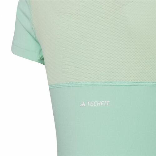 Børne Kortærmet T-shirt Adidas Techfit Aeroready Sport Icons Grøn 11-12 år