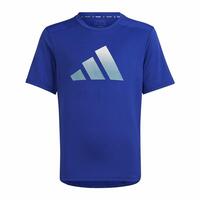 Børne Kortærmet T-shirt Adidas Icons Aeroready Blå 15-16 år