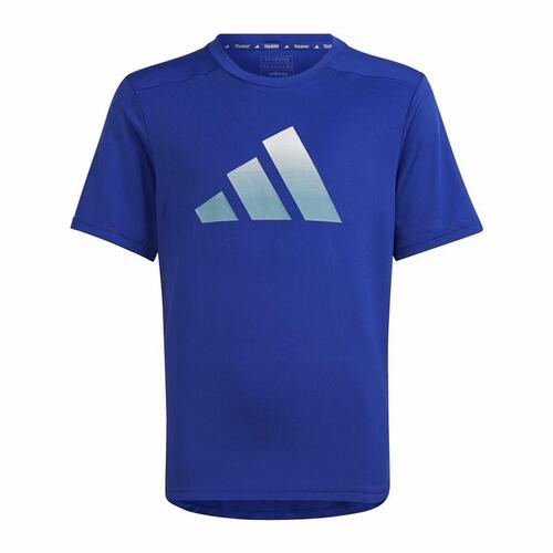 Børne Kortærmet T-shirt Adidas Icons Aeroready Blå 15-16 år