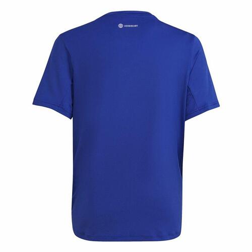 Børne Kortærmet T-shirt Adidas Icons Aeroready Blå 15-16 år