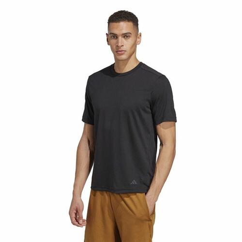 Kortærmet T-shirt til Mænd Adidas Base Sort M