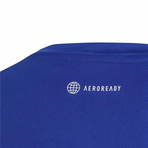 Børne Kortærmet T-shirt Adidas Icons Aeroready Blå 15-16 år