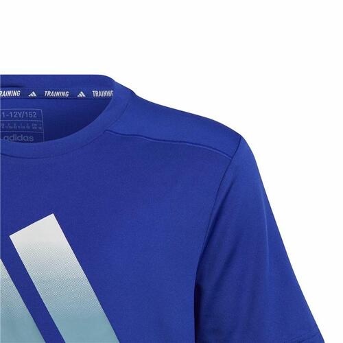 Børne Kortærmet T-shirt Adidas Icons Aeroready Blå 15-16 år