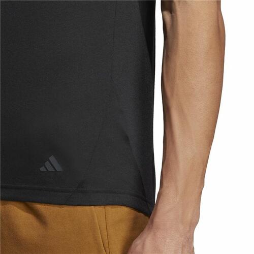 Kortærmet T-shirt til Mænd Adidas Base Sort M