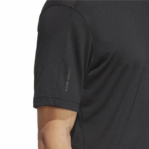 Kortærmet T-shirt til Mænd Adidas Base Sort M