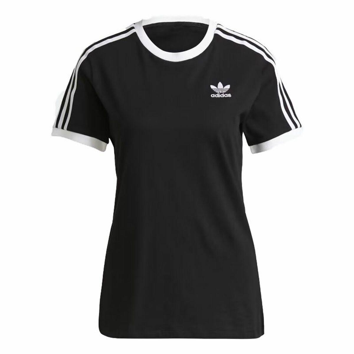 Kortærmet T-shirt til Kvinder Adidas 3 stripes Sort 34