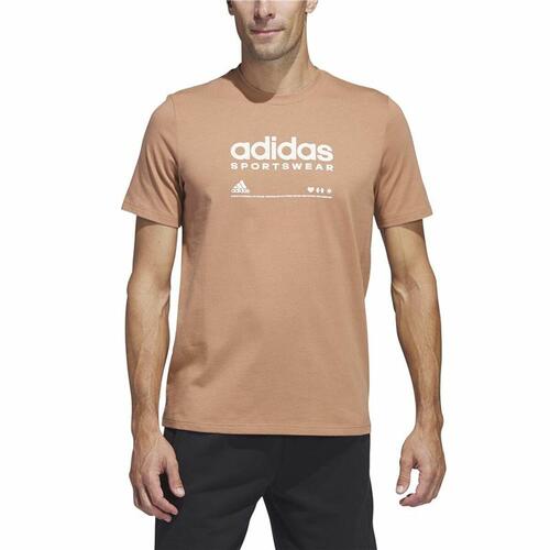 Kortærmet T-shirt til Mænd Adidas Lounge Brun XS