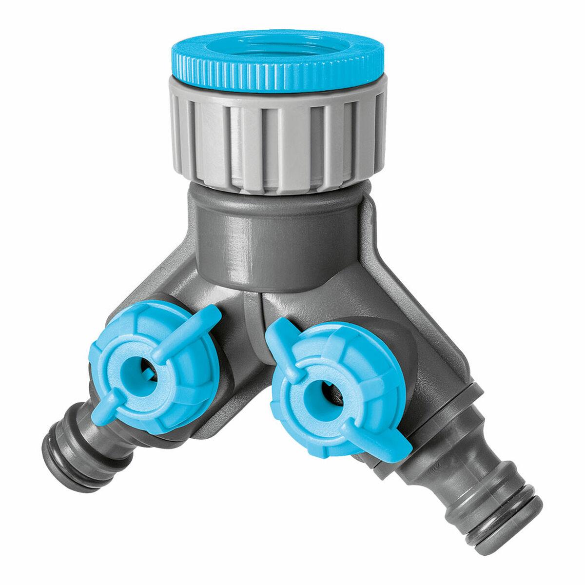 Cellfast Ideal dobbelt tapfordeler - blå/grå, polypropylen billede