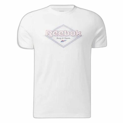 Kortærmet T-shirt til Mænd Reebok Graphic Series Hvid XL