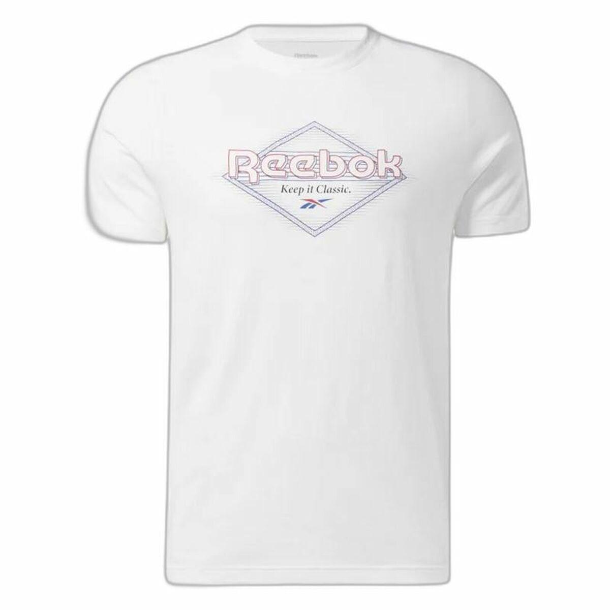Kortærmet T-shirt til Mænd Reebok Graphic Series Hvid XL