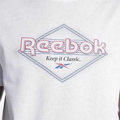 Kortærmet T-shirt til Mænd Reebok Graphic Series Hvid XL