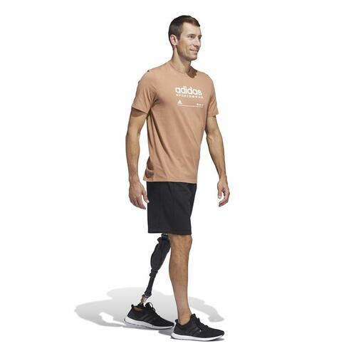 Kortærmet T-shirt til Mænd Adidas Lounge Brun XL
