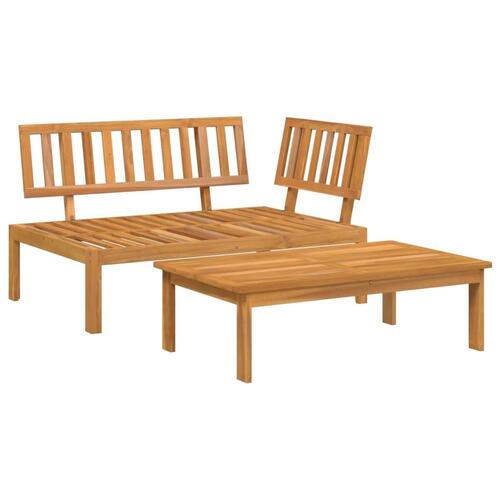 Sofamoduler 2 stk. til pallesofa massivt akacietræ