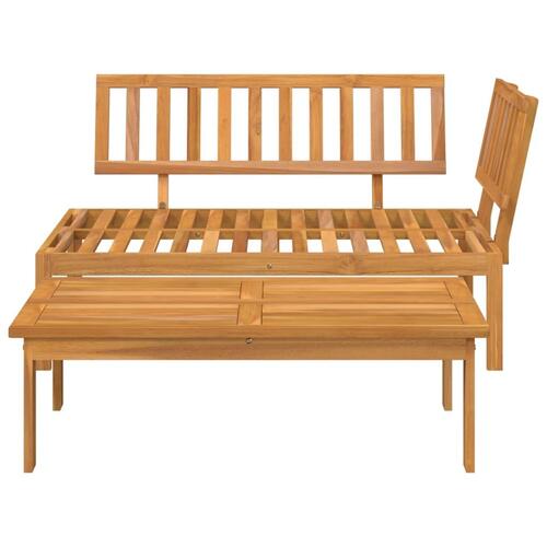 Sofamoduler 2 stk. til pallesofa massivt akacietræ