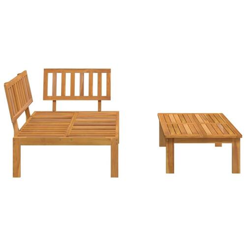 Sofamoduler 2 stk. til pallesofa massivt akacietræ